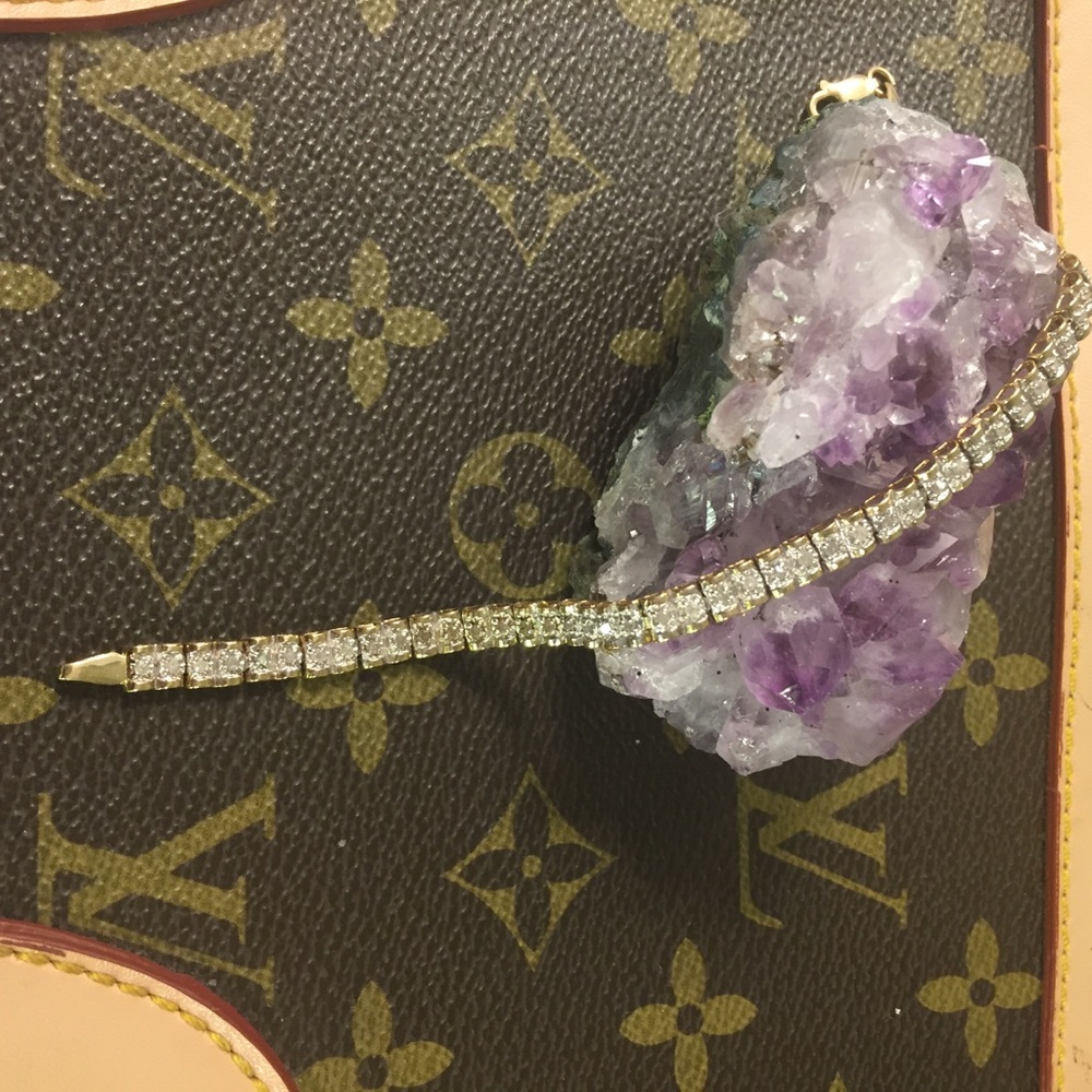 GOLD AND RAW REAL DIAMONDS BRACELET